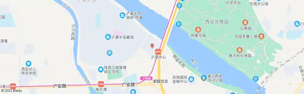 西安浐灞商务中心_公交站地图_西安公交_妙搜公交查询2025