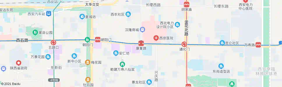 西安康复路站_公交站地图_西安公交_妙搜公交查询2025