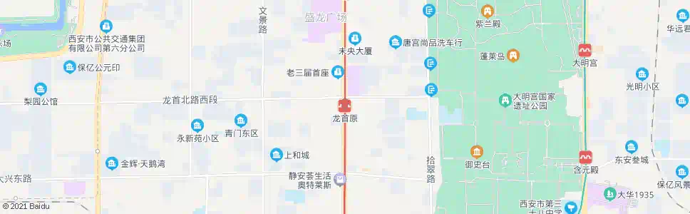 西安龙首原站_公交站地图_西安公交_妙搜公交查询2025