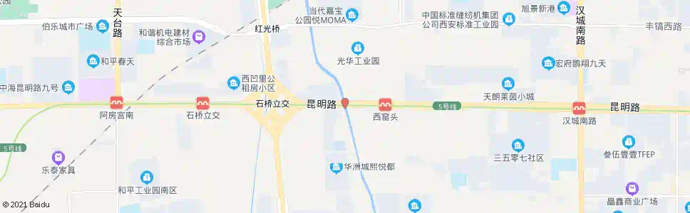 西安石桥立交东_公交站地图_西安公交_妙搜公交查询2025