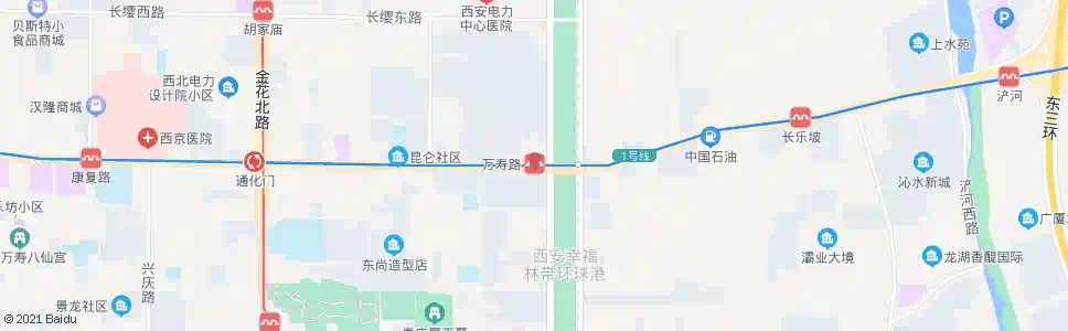 西安万寿路_公交站地图_西安公交_妙搜公交查询2025
