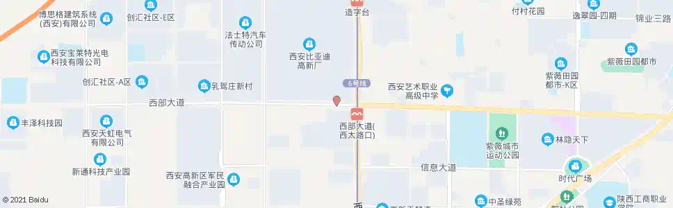 西安比亚迪南门_公交站地图_西安公交_妙搜公交查询2025