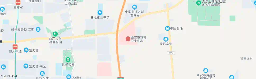 西安长安区精神病医院_公交站地图_西安公交_妙搜公交查询2025