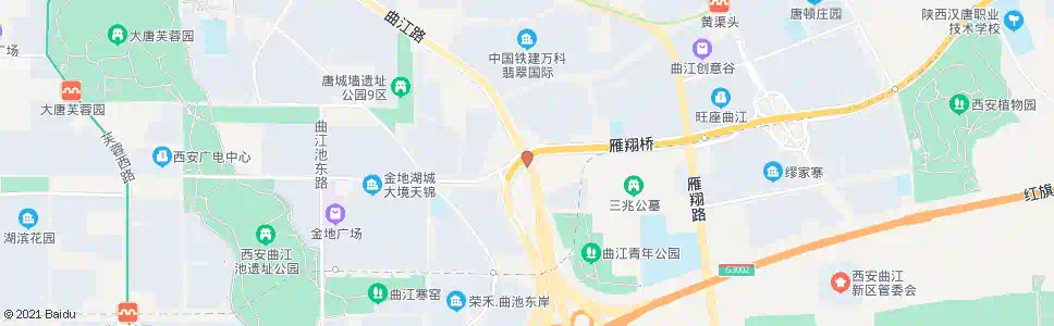 西安曲江池北路东口_公交站地图_西安公交_妙搜公交查询2025