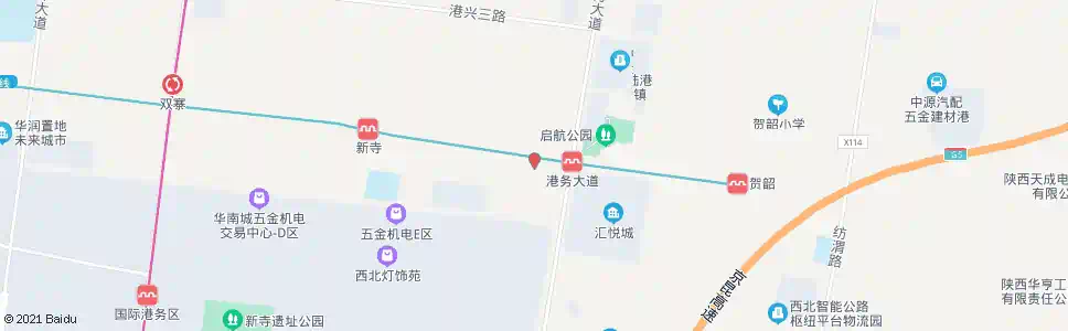 西安港务区管委会_公交站地图_西安公交_妙搜公交查询2025