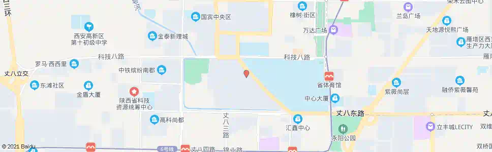 西安丈八宾馆(不停靠)_公交站地图_西安公交_妙搜公交查询2025