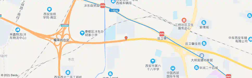 西安西宝立交_公交站地图_西安公交_妙搜公交查询2025