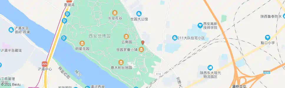 西安世博园得宝门_公交站地图_西安公交_妙搜公交查询2025