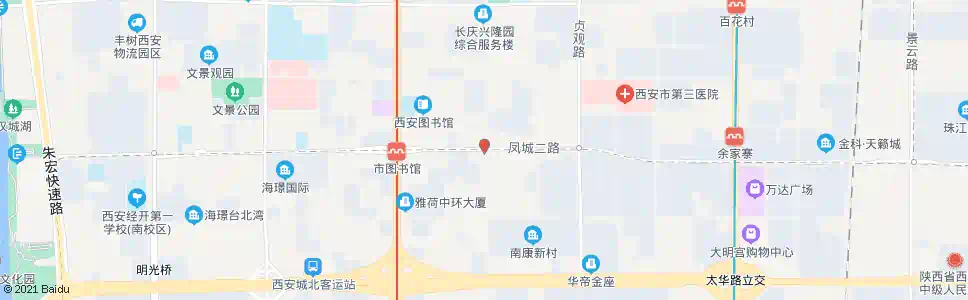 西安开元路凤城二路口_公交站地图_西安公交_妙搜公交查询2025