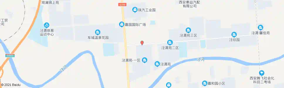 西安泾渭苑一区_公交站地图_西安公交_妙搜公交查询2025