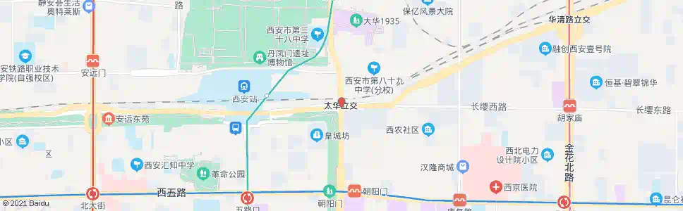 西安太华路_公交站地图_西安公交_妙搜公交查询2025
