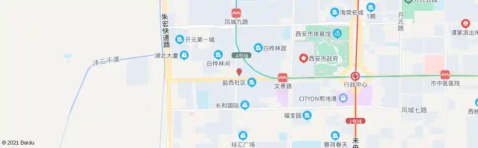 西安明光路凤城八路口_公交站地图_西安公交_妙搜公交查询2025
