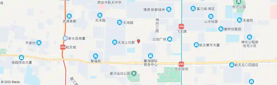 西安航天中路东口_公交站地图_西安公交_妙搜公交查询2025