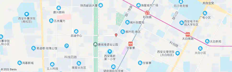 西安科技二路枫叶苑_公交站地图_西安公交_妙搜公交查询2025