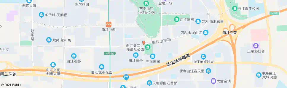 西安曲江池南路秦园西路口_公交站地图_西安公交_妙搜公交查询2025