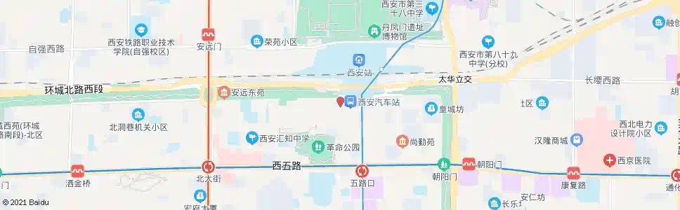 西安西门_公交站地图_西安公交_妙搜公交查询2025