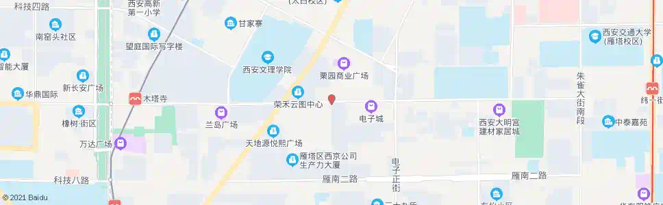 西安电子二路西口_公交站地图_西安公交_妙搜公交查询2025
