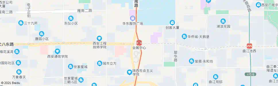 西安会展中心_公交站地图_西安公交_妙搜公交查询2025