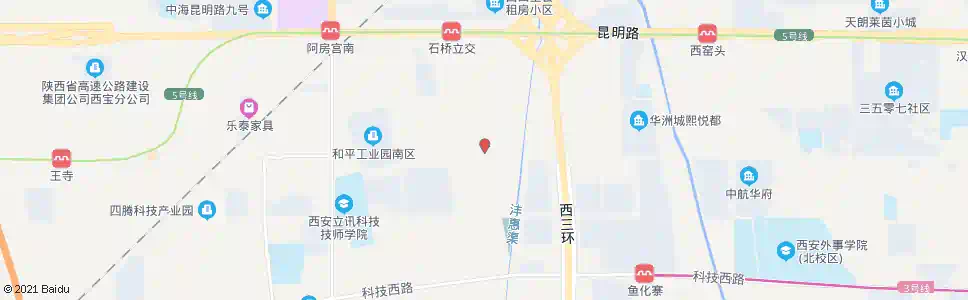 西安二府庄村_公交站地图_西安公交_妙搜公交查询2025