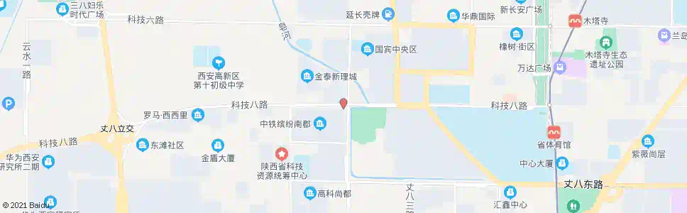 西安丈八四路科技八路口_公交站地图_西安公交_妙搜公交查询2025