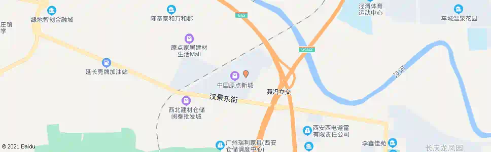 西安原点新城_公交站地图_西安公交_妙搜公交查询2025