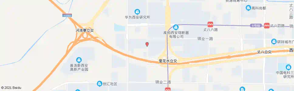 西安丈八七路西段_公交站地图_西安公交_妙搜公交查询2025