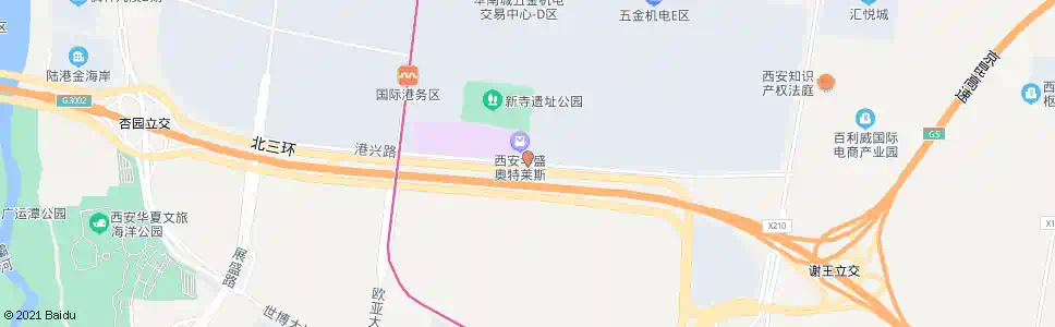 西安港务大道中段_公交站地图_西安公交_妙搜公交查询2025