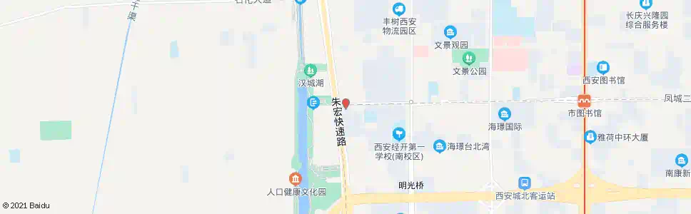 西安明德二路西口_公交站地图_西安公交_妙搜公交查询2025