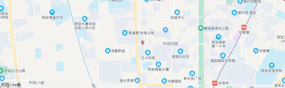 西安科技四路中段_公交站地图_西安公交_妙搜公交查询2025