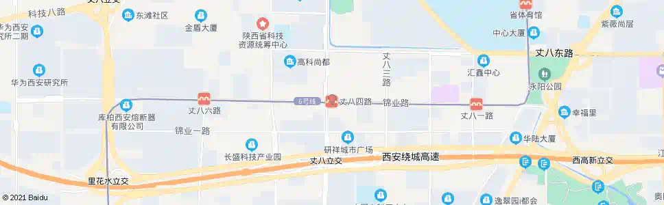 西安丈八四路_公交站地图_西安公交_妙搜公交查询2025