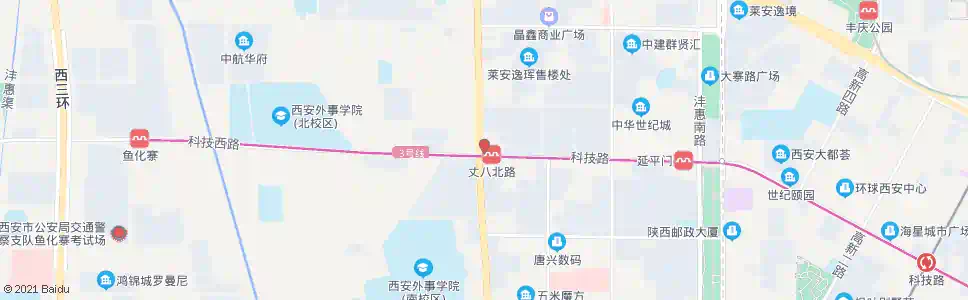 西安科技路西口_公交站地图_西安公交_妙搜公交查询2025