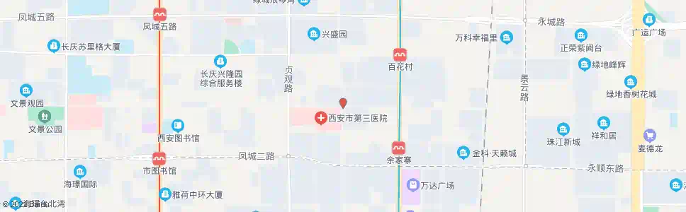 西安凤城三路渭滨路口_公交站地图_西安公交_妙搜公交查询2025