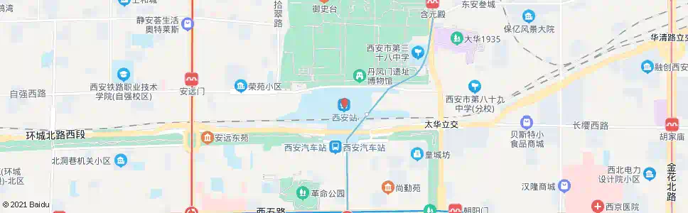 西安西城坊_公交站地图_西安公交_妙搜公交查询2025