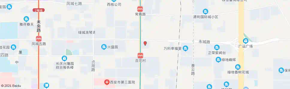 西安百花建材批发中心_公交站地图_西安公交_妙搜公交查询2025