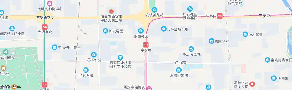 西安辛家庙公交枢纽站_公交站地图_西安公交_妙搜公交查询2025