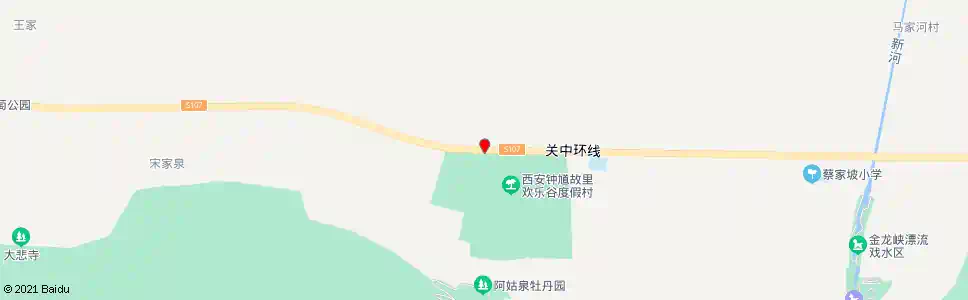 西安阿姑泉牡丹园_公交站地图_西安公交_妙搜公交查询2025