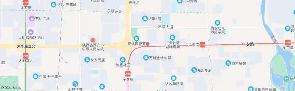 西安辛家庙立交东_公交站地图_西安公交_妙搜公交查询2025