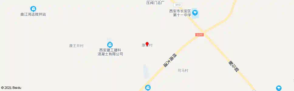 西安康王村_公交站地图_西安公交_妙搜公交查询2025
