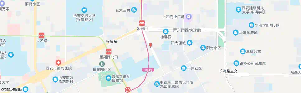 西安新安路北段_公交站地图_西安公交_妙搜公交查询2025