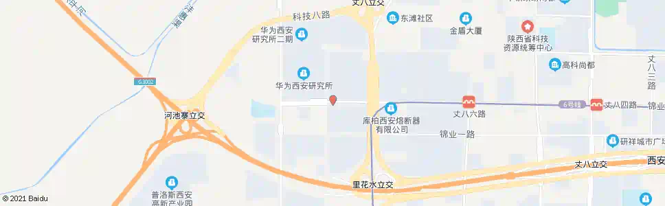 西安锦业路丈八七路口_公交站地图_西安公交_妙搜公交查询2025