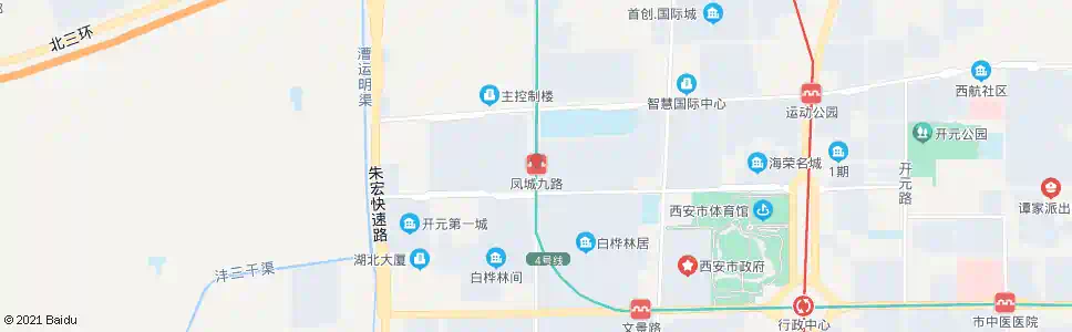 西安凤城九路东段_公交站地图_西安公交_妙搜公交查询2025