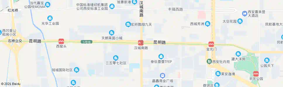 西安丈八四路南段_公交站地图_西安公交_妙搜公交查询2025