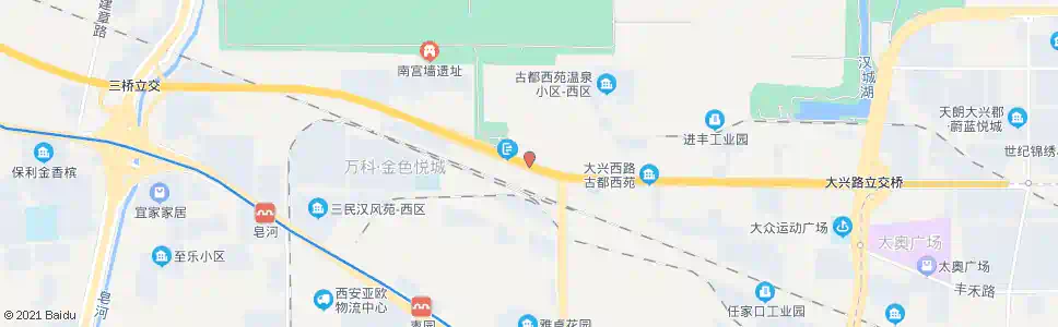西安大兴西路西口_公交站地图_西安公交_妙搜公交查询2025