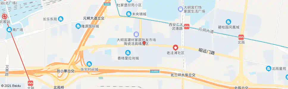 西安昭远门路显庆路口_公交站地图_西安公交_妙搜公交查询2025