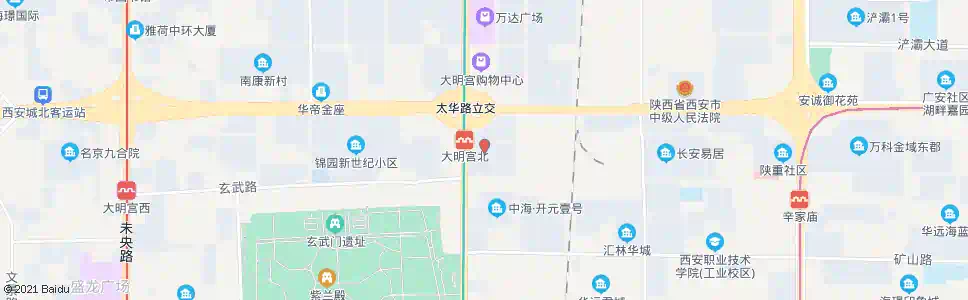 西安北二环太华路立交_公交站地图_西安公交_妙搜公交查询2025