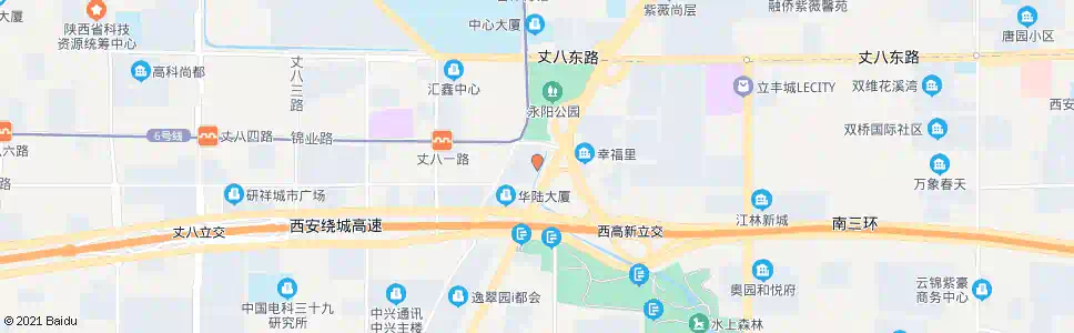 西安西沣路辅道锦业一路口_公交站地图_西安公交_妙搜公交查询2025
