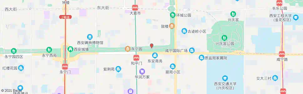 西安建国门_公交站地图_西安公交_妙搜公交查询2025