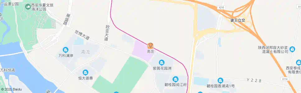 西安务庄站_公交站地图_西安公交_妙搜公交查询2025
