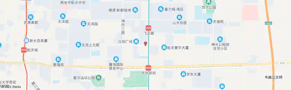西安航创广场_公交站地图_西安公交_妙搜公交查询2025