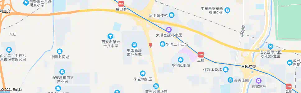 西安西部车城_公交站地图_西安公交_妙搜公交查询2025